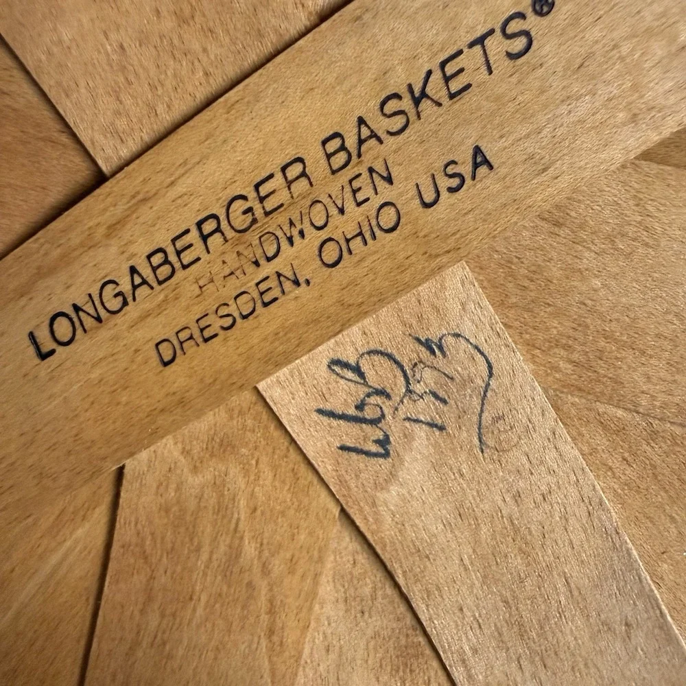 Vintage Longaberger Basket Lot 4 Signed 1987 1993 1997 Dresden Ohio USA